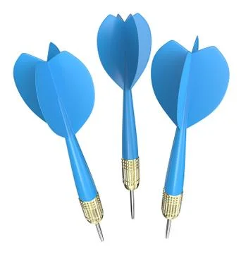 Isolated Blue Dart Arrows. Stock Illustration