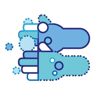Isolated blue kitchen gloves Cleanliness icon Vector Stock-Illustration