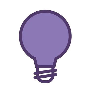 Isolated blue lightbulb flat design icon Vector Stock Illustration