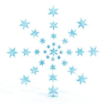 Isolated blue snowflake Stock Illustration