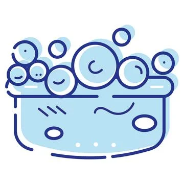 Isolated blue soap sponge cleanliness icon Vector Illustrazione stock