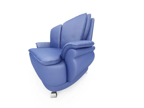 Isolated blue sofa over white background Stock-Illustration