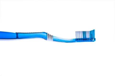 A isolated blue toothbrush Stock Photos