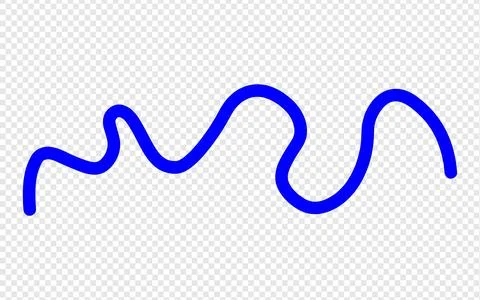 Isolated blue wavy line. Illustrazione stock