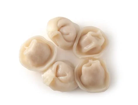 Isolated boiling dumplings Stock Photos