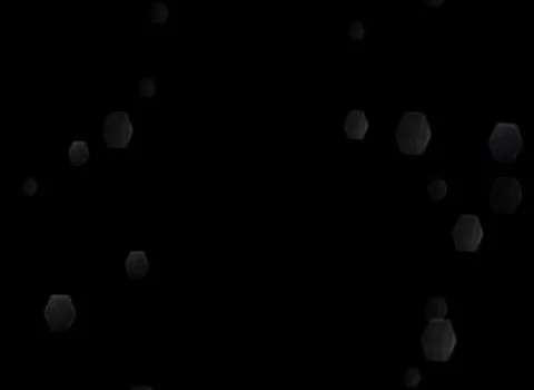 Isolated bokeh on black background Stock Illustration