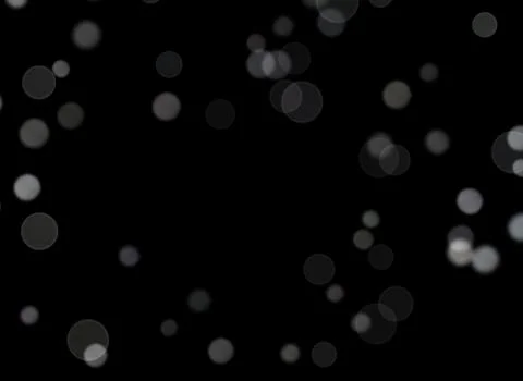 Isolated bokeh on black background Stock Illustration