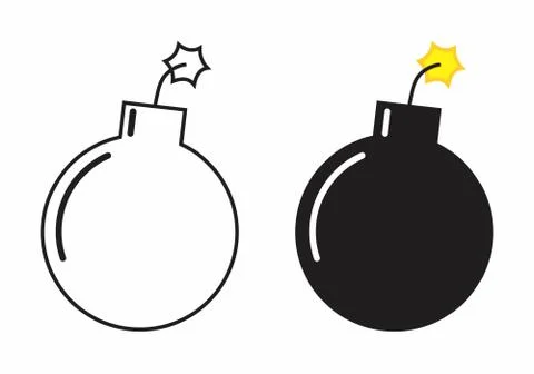 Isolated bombs illustration Stock Illustration