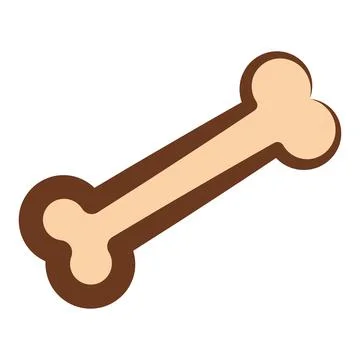 Isolated bone icon Flat design Vector Illustrazione stock