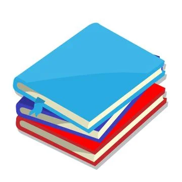 Isolated of books - vector illustration Stock Illustration