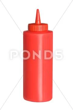 Isolated bottle of ketchup Stock Photos
