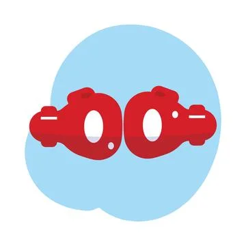 Isolated boxing gloves icon Flat design Vector Stock Illustration