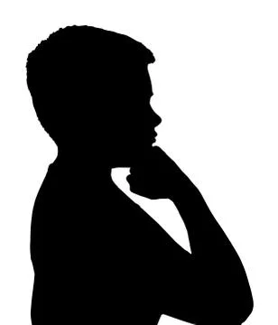 Isolated boy child gesture thinking Stock Illustration