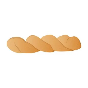 Isolated braid bread Stock Illustration