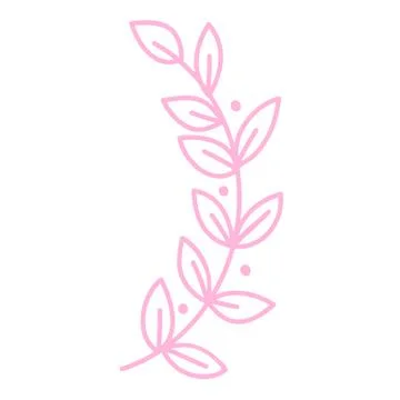 Isolated branch of leaves Stock Illustration