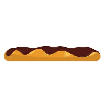 Isolated bread with chocolate 스톡 일러스트