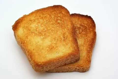 Isolated bread croutons Stock Photos