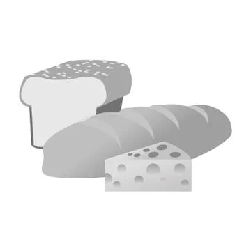 Isolated bread design Stock Illustration