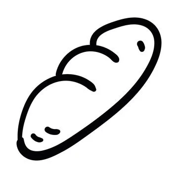 Isolated bread icon flat design Vector Stock Illustration