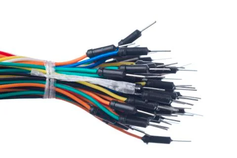 Isolated breadboarding wire bundle Stock Photos