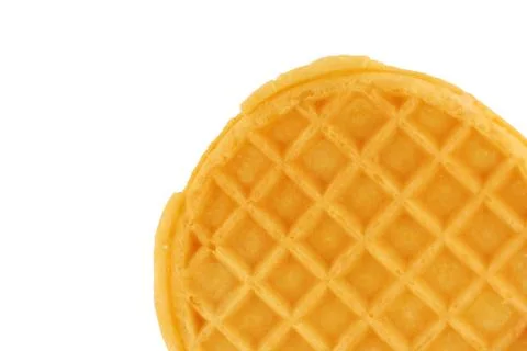 Isolated breakfast waffle Stock Photos