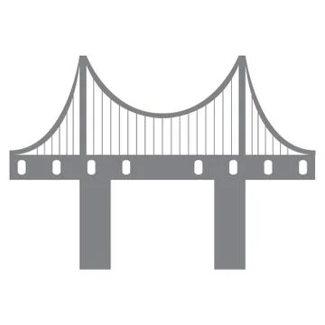 Isolated bridge structure Stock Illustration