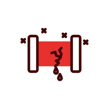 Isolated broken wall with drops vector design Stock Illustration