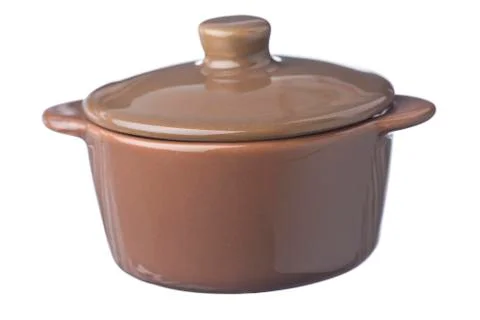 Isolated brown pot Stock Photos