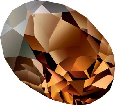 Isolated brown rauhtopaz Stock Illustration