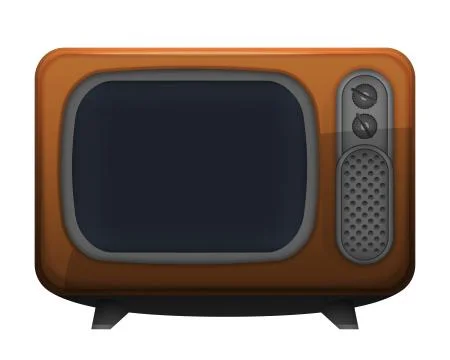 Isolated brown retro television object vector illustration Illustrazione stock
