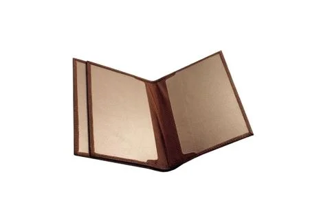 Isolated brown wallet on white background. Stock Photos