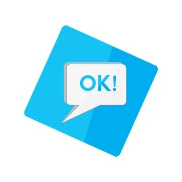 Isolated bubble chat with an ok message Stock Illustration