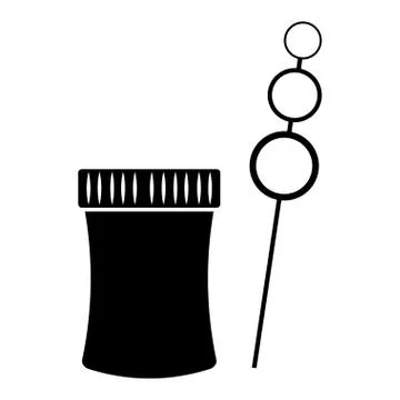 Isolated bubble jar Stock Illustration