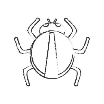 Isolated bug design Ilustración de archivo