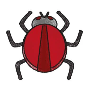 Isolated bug design Ilustración de archivo