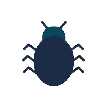 Isolated bug flat style icon vector design Ilustración de archivo