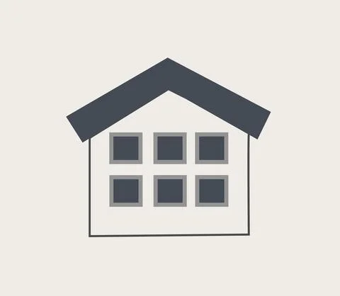 Isolated Building Flat Design Icon. Vector Illustration. Illustrazione stock