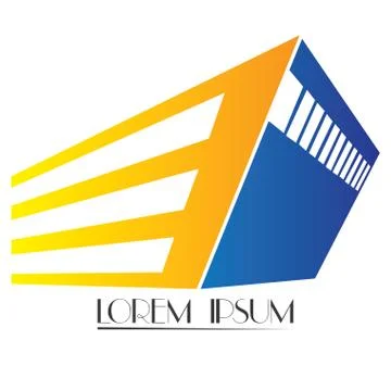 Isolated building logo Ilustración de archivo