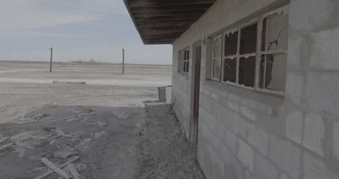 Isolated building Nuclear Fallout Stock Footage 168213283