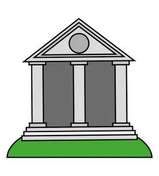 Isolated building of School concept design Ilustración de archivo