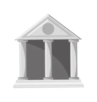 Isolated building of School concept design Ilustración de archivo
