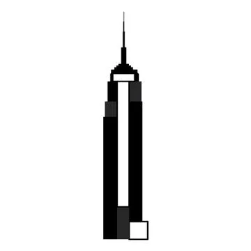 Isolated building silhouette Ilustración de archivo