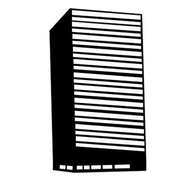 Isolated building silhouette Stock Illustration