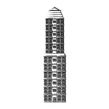 Isolated building tower design icon Ilustración de archivo