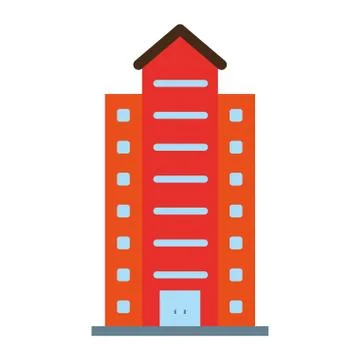 Isolated building tower design Ilustración de archivo