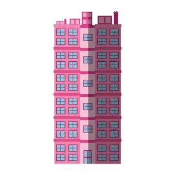 Isolated building tower design Ilustración de archivo