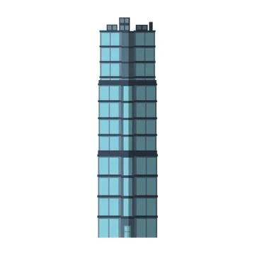 Isolated building tower design Ilustración de archivo
