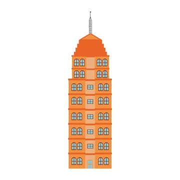 Isolated building tower design Ilustración de archivo
