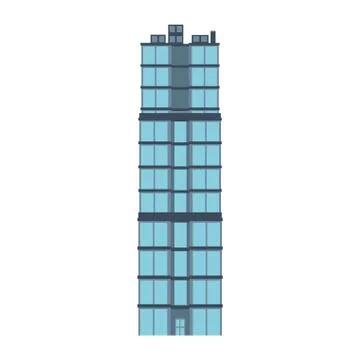 Isolated building tower design Ilustración de archivo