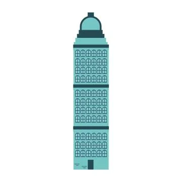 Isolated building tower design Ilustración de archivo